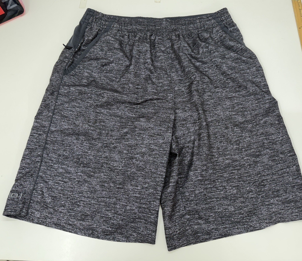 And1 Mens Shorts Size Large Heathered Gray Pocket Basketball Athletic Shorts
